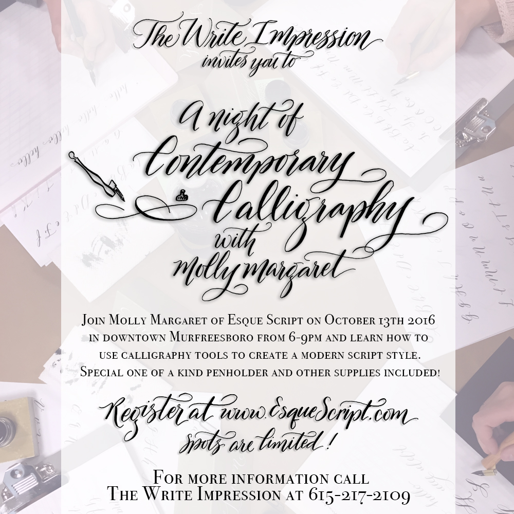 Calligraphy Class Murfreesboro TN